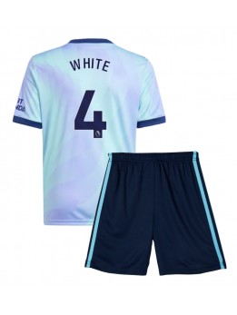 Arsenal Ben White #4 Ausweichtrikot für Kinder 2024-25 Kurzarm (+ Kurze Hosen)